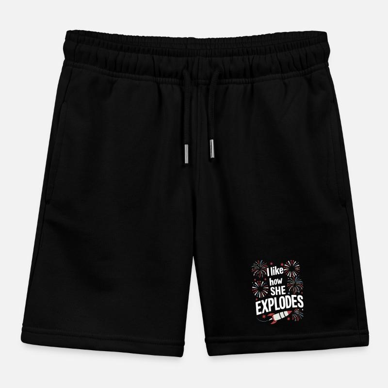 Pyrotechnics Fireworks Pyrotechnics Kids Organic Sweat Shorts by Stanley/Stella