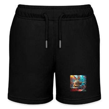 Kaninchen - Kinder Organic Joggingshorts Mini Bolter von Stanley/Stella - Schwarz - Vorne