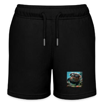 Guinea pig - Kids Organic Sweat Shorts by Stanley/Stella - black - Front