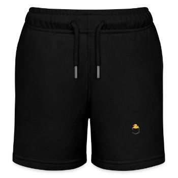 Duck Ducks Bird Animal Quack - Kids Organic Sweat Shorts by Stanley/Stella - black - Front