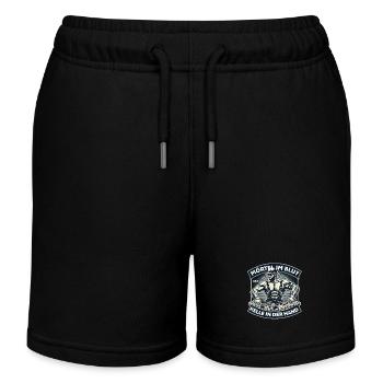 Mörtel im Blut Kelle in der Hand - Kinder Organic Joggingshorts Mini Bolter von Stanley/Stella - Schwarz - Vorne