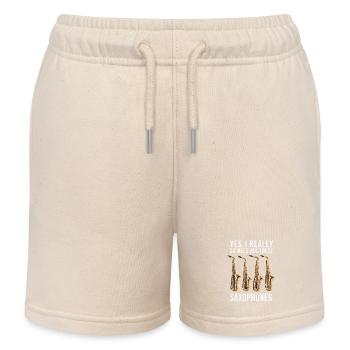 Saxophon Saxofon - Kinder Organic Joggingshorts Mini Bolter von Stanley/Stella - Natur - Vorne