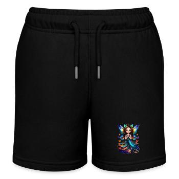 Charmante Fée Papillon - Short de jogging enfant bio Stanley/Stella - noir - Devant
