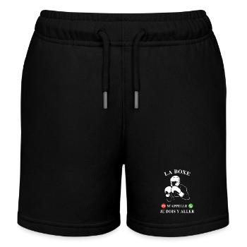 Boxen nennt mich Boxer Boxen Fan Boxen Lustig - Kinder Organic Joggingshorts Mini Bolter von Stanley/Stella - Schwarz - Vorne