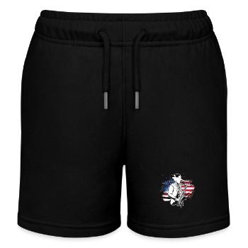Saxophon Saxophonist - Kinder Organic Joggingshorts Mini Bolter von Stanley/Stella - Schwarz - Vorne