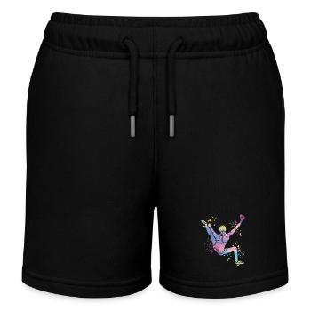 Boulderer Colorsplash Boulder Bouldern - Kinder Organic Joggingshorts Mini Bolter von Stanley/Stella - Schwarz - Vorne