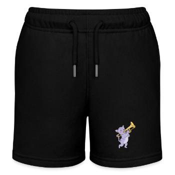 Trombone - Kids Organic Sweat Shorts by Stanley/Stella - black - Front