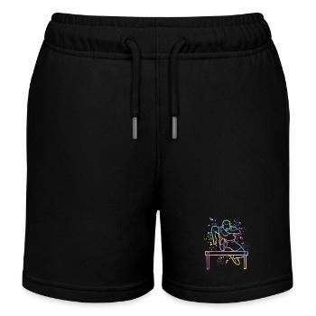 Hürdenlauf Hindernislauf Kinder Hürdenlauf - Kinder Organic Joggingshorts Mini Bolter von Stanley/Stella - Schwarz - Vorne