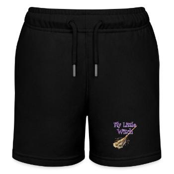 Fly Little Witch - Kids Organic Sweat Shorts by Stanley/Stella - black - Front