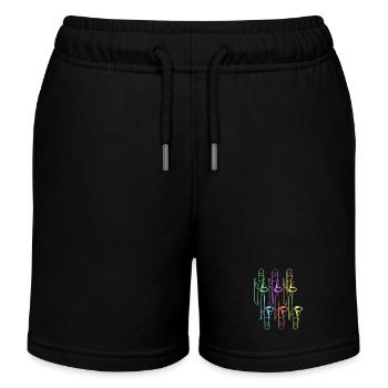 Trombone - Kids Organic Sweat Shorts by Stanley/Stella - black - Front