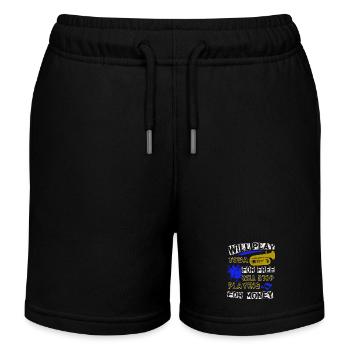 Will Play Tuba For Free - Kids Organic Sweat Shorts by Stanley/Stella - black - Front
