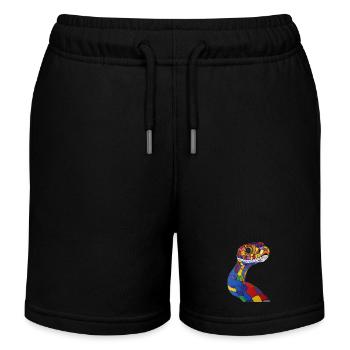 Schlange - Kinder Organic Joggingshorts Mini Bolter von Stanley/Stella - Schwarz - Vorne