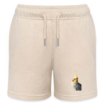 Cockatiel - Kids Organic Sweat Shorts by Stanley/Stella - soft Ecru - Front