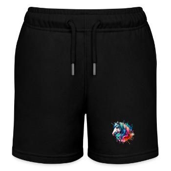 Cheval - Short de jogging enfant bio Stanley/Stella - noir - Devant