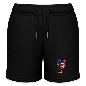 Heritage Afro American Black History Month - Kids Organic Sweat Shorts by Stanley/Stella - black - Front