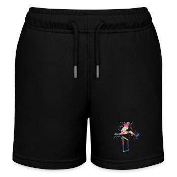 Hürdenlauf Hindernislauf Kinder Hürdenlauf - Kinder Organic Joggingshorts Mini Bolter von Stanley/Stella - Schwarz - Vorne