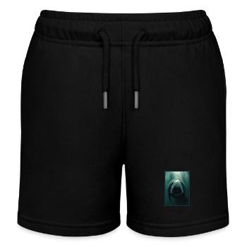 Seekuh Manatees Manatee - Kids Organic Sweat Shorts by Stanley/Stella - black - Front