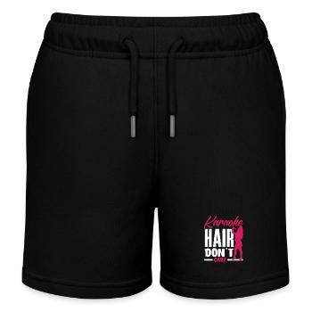 Karaoké Les cheveux s’en fichent - Short de jogging enfant bio Stanley/Stella - noir - Devant