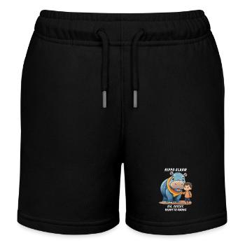 ALARME HIPPOPOTAME GRAND EFFRONTÉ PRÊT À SAVOIR - Short de jogging enfant bio Stanley/Stella - noir - Devant