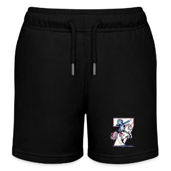 Anniversaire 7 ans Licorne Dab - Short de jogging enfant bio Stanley/Stella - noir - Devant