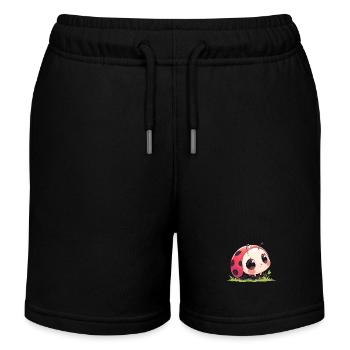 Ladybug Marienkäfer - Kids Organic Sweat Shorts by Stanley/Stella - black - Front