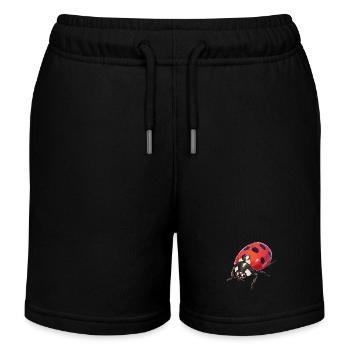 Ladybug Marienkäfer - Kids Organic Sweat Shorts by Stanley/Stella - black - Front