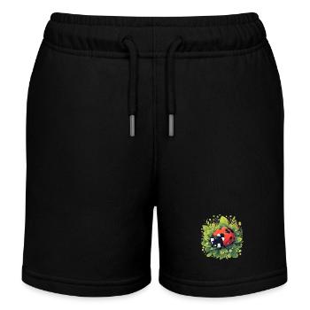 Ladybug Marienkäfer - Kids Organic Sweat Shorts by Stanley/Stella - black - Front