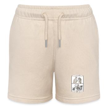 Refuge pour animaux Mon problème Mon pictogramme Maman Papa - Short de jogging enfant bio Stanley/Stella - écru doux - Devant