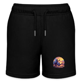 Rhino Nashörner Nashorn - Kinder Organic Joggingshorts Mini Bolter von Stanley/Stella - Schwarz - Vorne