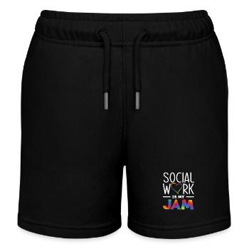 Soziale Arbeit Ist Mein Ding - Kinder Organic Joggingshorts Mini Bolter von Stanley/Stella - Schwarz - Vorne