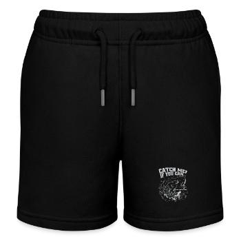 Catch me if you can – Angler Motiv - Kinder Organic Joggingshorts Mini Bolter von Stanley/Stella - Schwarz - Vorne