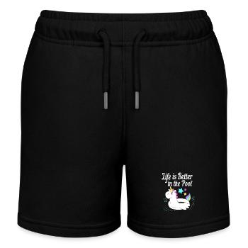 Pool Party - Kids Organic Sweat Shorts by Stanley/Stella - black - Front