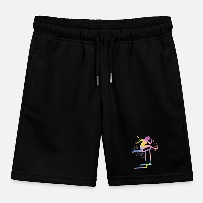 Course de haies Course d’obstacles Courses de haies pour enfants Short de jogging enfant bio Stanley/Stella