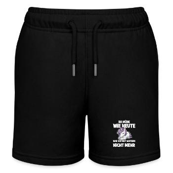 So müde wie heute war ich seit gestern nicht mehr - Kinder Organic Joggingshorts Mini Bolter von Stanley/Stella - Schwarz - Vorne