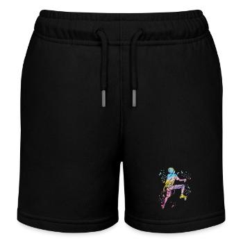 Boulderer Colorsplash Boulder Bouldering - Kids Organic Sweat Shorts by Stanley/Stella - black - Front