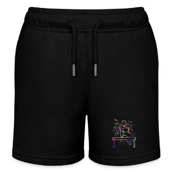 Hürdenlauf Hindernislauf Kinder Hürdenlauf - Kinder Organic Joggingshorts Mini Bolter von Stanley/Stella - Schwarz - Vorne