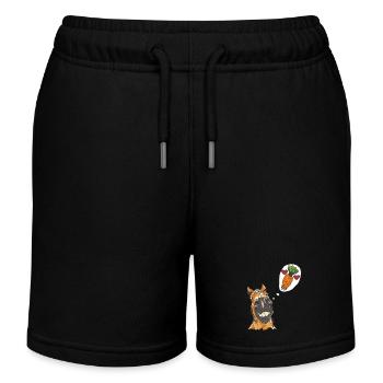 Tête de cheval Cheval Cheval Cheval Etalon - Short de jogging enfant bio Stanley/Stella - noir - Devant