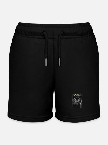 Panthers Panther - Kinder Organic Joggingshorts Mini Bolter von Stanley/Stella - Schwarz
