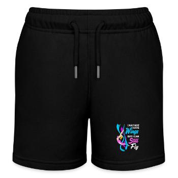 Yoga aérien Air Yoga - Short de jogging enfant bio Stanley/Stella - noir - Devant