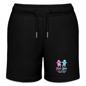 Weihnachten Gender Reveal Neugeborenes Babysprüche - Kinder Organic Joggingshorts Mini Bolter von Stanley/Stella - Schwarz - Vorne