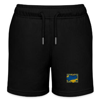 Ukraine Flagge Kunstdesign Kiew - Kinder Organic Joggingshorts Mini Bolter von Stanley/Stella - Schwarz - Vorne