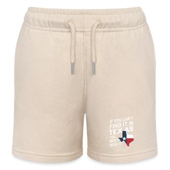 Texas State Texans Texas - Kids Organic Sweat Shorts by Stanley/Stella - soft Ecru - Front