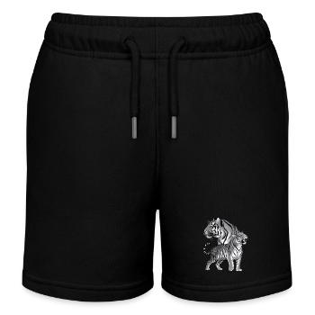 Tiger - Kinder Organic Joggingshorts Mini Bolter von Stanley/Stella - Schwarz - Vorne