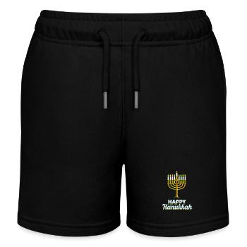 Hanoucca - Short de jogging enfant bio Stanley/Stella - noir - Devant