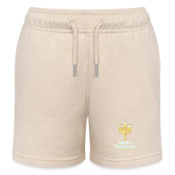 Hanukkah - Kids Organic Sweat Shorts by Stanley/Stella - soft Ecru - Front