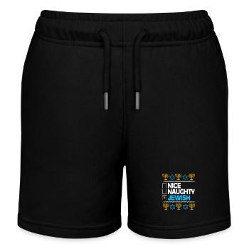 Hanoucca - Short de jogging enfant bio Stanley/Stella - noir - Devant