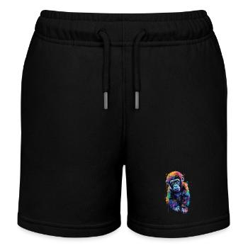 Gorille - Short de jogging enfant bio Stanley/Stella - noir - Devant