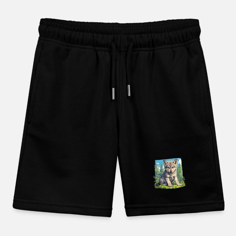 Wölfe Wolf Kinder Organic Joggingshorts Mini Bolter von Stanley/Stella