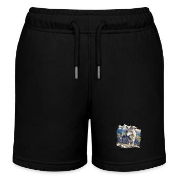 Wölfe Wolf - Kinder Organic Joggingshorts Mini Bolter von Stanley/Stella - Schwarz - Vorne
