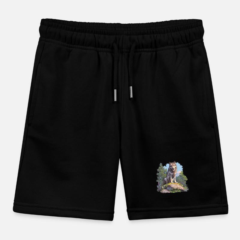 Wölfe Wolf Kinder Organic Joggingshorts Mini Bolter von Stanley/Stella